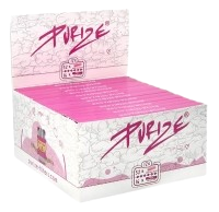 PURIZE® PINK Papes & Extra Slim Aktivkohlefilter / 32 Blatt & 16 Filter pro Heftchen