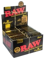 RAW Classic Connoisseur BLACK King Size Slim + Tips