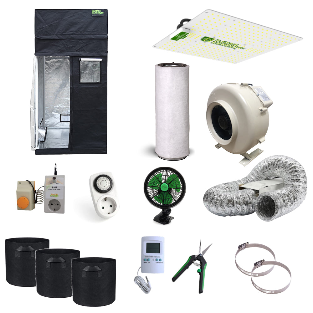 Complete LED Growtent PRO 120x120x200/250 cm