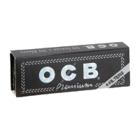 OCB Schwarz Premium Single Wide & Tips - 69x36mm - 50 Blatt & 50 Tips pro Heftchen