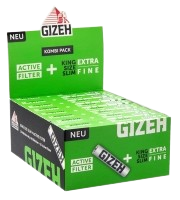 Gizeh BLACK King Size Slim Papers + Aktivkohlefilter