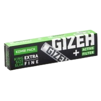 Gizeh BLACK King Size Slim Papers + Aktivkohlefilter