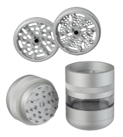 CNC Aluminium Grinder/Pollinator 7-part, ø 55mm, Chongz POD silber