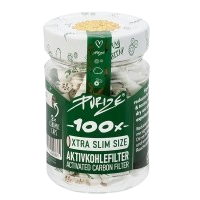 PURIZE® XTRA Slim Size weiß Aktivkohlefilter 100er Glas