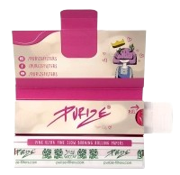 PURIZE® PINK Papes & Extra Slim Aktivkohlefilter / 32 Blatt & 16 Filter pro Heftchen