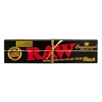 RAW Classic Connoisseur BLACK King Size Slim + Tips